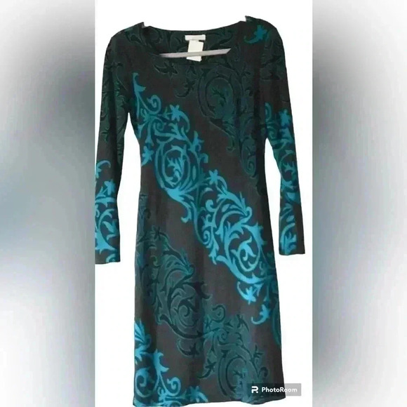 NEW YORK & COMPANY Long Sleeve Sweater Midi Dress Bodycon Size XS - Picture 1 of 5